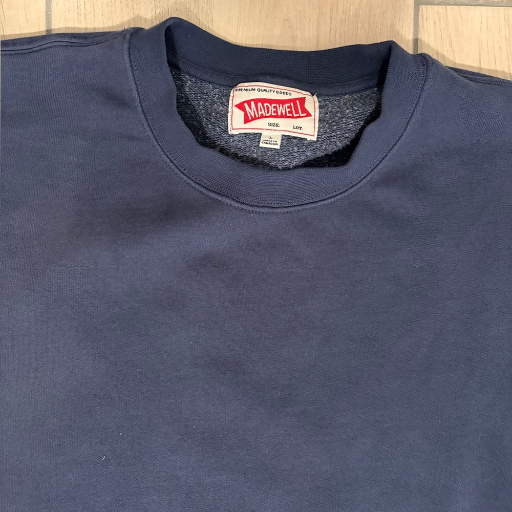 Madewell - McCarren Large Navy Crewneck Sweatshirt
